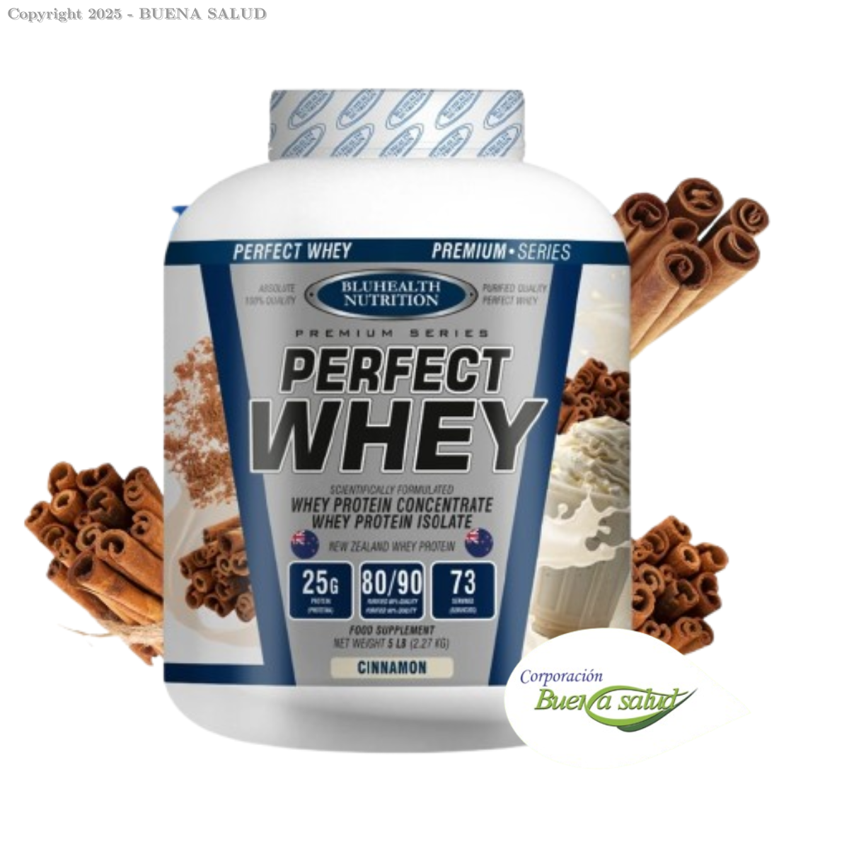 BLU1234567890PERWH5lbCAN - BLUHEALTH NUTRITION PERFECT WHEY x 2.27kg (5 ...